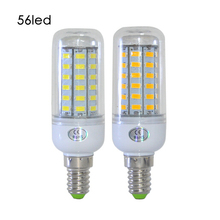 Bombilla LED blanca tipo mazorca, luz E14, 12W, 56x5730SMD, 1200LM, 6000-6500K, 110V o 220V 2024 - compra barato