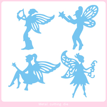 4pcs Angel Metal Cutting Dies for DIY Scrapbooking Photo Album Decorative Embossing Paper Card Crafts Die Cut 2019 2024 - buy cheap