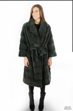 Arlenesain-abrigo largo personalizado de color bosque profundo para mujer, abrigo corto de piel de visón con cuello inglés, novedad de 2019 2024 - compra barato