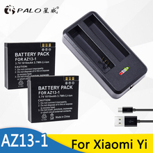 PALO 2pcs 1010mAh AZ13-1 AZ13 Camera Battery For Xiaomi Yi Action Camera Accessories+ USB battery charger 2024 - buy cheap