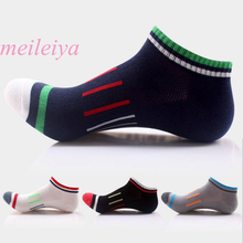 MEILEIYA 5 Pairs / Bag High Quality Cotton Socks Fall/Winter Men's Cotton Socks stripe Breathable Casual Boat Socks Men's Socks 2024 - buy cheap