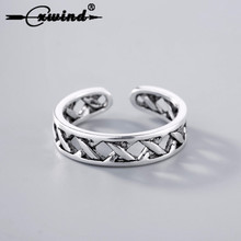 Cxwind, anillo con forma de X de Cruz abierta antigua, joyería de moda para mujer, anillo redondo exquisito para dedo, joyería de fiesta 2024 - compra barato