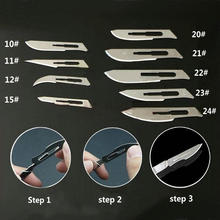 100pcs/lot 11# Carbon Steel Sterile Surgical Blades Scalpel With 1Piece NO.3 Hilt For PCB/Circuit Board/Phone Repair/DIY tool 2024 - buy cheap