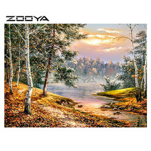 ZOOYA Sale Diamond Embroidery 5D DIY Diamond Painting Home Decor Scenic Forest Mosaic Pictures Rhinestone Painting R2389 2024 - buy cheap