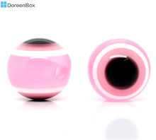 Doreen Box hot-  100 Pink eye of evil Stripe Round Resin Spacer Beads 10mm (B10121) 2024 - buy cheap