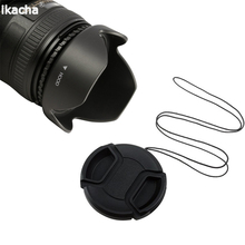 Reversible Lens Hood 49mm 52mm 58mm 55mm 62mm 67mm 72mm 77mm Petal Flower Filter Camera Lens Protect + Cap for Canon Nikon Sony 2024 - buy cheap