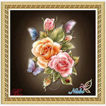 Pintura de mosaico de diamantes redondos, bordado de flores, peonías, artesanía, dmc, con sofá, 2287R, punto de cruz 2024 - compra barato