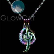 C649 Rainbow Color Musical Note Beads Cage Perfume Essential Oil Diffuser Oyster Pearl Cage Locket Necklace 2024 - buy cheap