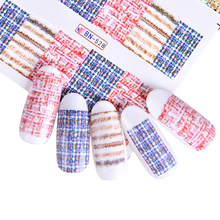 12 Styles Winter Nail Design Sweater Cloth Slider Sticker for Nails Water Transfer Decals Polish Manicure Decor Tips TRBN517-528 2024 - buy cheap