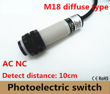 M18 interruptor a laser para refletora, ac nc, luz vermelha visível, reflexão difusa, sensor a laser, interruptor fotoelétrico 2024 - compre barato