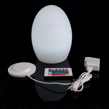 D14*H19cm Illuminated LED Egg Night light rechargeable led table lamp with remote control Bar Furniture Set Free Shipping 1pc 2024 - buy cheap