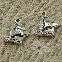 210 pieces tibetan silver sailing boat charms 18x18mm #3663 2024 - buy cheap