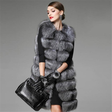 Female Oversized Thick Fur Vests Women Winter Warm Colete waistcoat Plus Size Long Advanced Imitation Fox Fur Overcoat outerwear 2024 - buy cheap