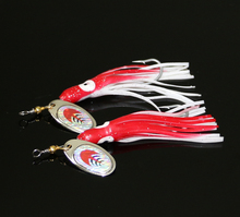 2Pcs Beard Spinner Octopus Bait Metal Spoon Fishing Lure Soft Bait Fishing Tackle 7g 2024 - buy cheap