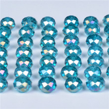 4 6 8mm AB Color Czech Flat Rondelle Shape Crystal Beads Diy Accessories for Jewelry Making Spacer Faceted Glass Beads Wholesale 2024 - buy cheap