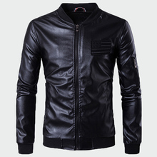 2020 New Men's PU Leather Jacket Autumn Fashion Motorcycle Coat Stand Collar Males Cool Casual Coats Bomber Jackets 5XL ML289 2024 - buy cheap