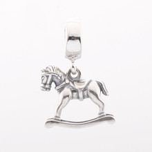 Novo pingente cavalo 100% original 925 sterling silve grânulos charme adequado para pandora estilo charme pulseiras 2024 - compre barato