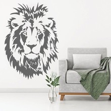 Pegatina de cabeza de león para pared de niños, vinilo adhesivo de animales para decoración de dormitorio, sala de estar, oficina, casa, WW-63 2024 - compra barato