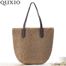 Drop Shipping Summer Beach Tote Bag Women Straw Shoulder Bag Classic Brand Designer Handbags Ladies Casual Travel Bags ZCY08 2024 - buy cheap