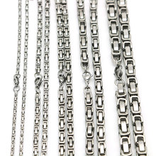 5pcs New Style 2.6mm 4mm 5mm 6mm 8mm  Men Chain Silver Tone 316 Stainless Steel 22inch Byzantine Box Link Necklace 2024 - buy cheap