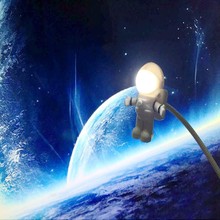 High Quality Cool New Astronaut Spaceman USB LED Adjustable Night Light For Computer PC Lamp Desk Light Pure White 2024 - buy cheap