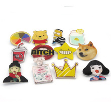 1PC Shirt Cute Cartoon Brooch Badge Pins Bag Bagpack Decoration Harajuku Acrylic Fruit Animal Dog Brooch Broche 2024 - buy cheap