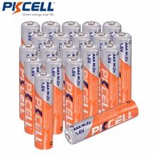 Pilha recarregável 20 tamanhos pkcell aaa, bateria poderosa de 1.6v, 900mwh e nizn 3a para câmera digital 2024 - compre barato