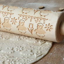 Easter Embossing Rolling Pin Baking Cookies Noodle Biscuit Fondant Cake Dough Engraved Roller Chick/Flower/Egg/Rabbit/Butterfly 2024 - buy cheap