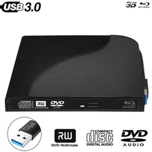 Unidad Blu-ray USB 3,0, grabadora de CD/DVD RW externa, reproductor de Blu-ray, grabador de unidad óptica para Apple iMacbook, ordenador portátil y PC 2024 - compra barato