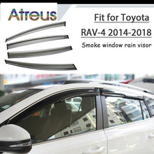 Atreus 1 комплект ABS для 2018 2017 2016 2015 2014 RAV 4 Toyota RAV4 аксессуары Автомобильные дефлекторы от солнца на вентиляционное отверстие козырек от дождя 2024 - купить недорого