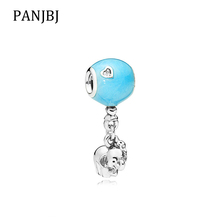 Abalorio Original de aleación de elefante, globo azul, compatible con pulsera, collar, joyería artesanal para mujer 2024 - compra barato