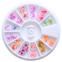 1Box(24Pcs) Mixed Resin Rose Flowers For Needlework FlatBack Cabochon Scrapbook Decoration Craft DIY Embellishments Accessories 2024 - buy cheap