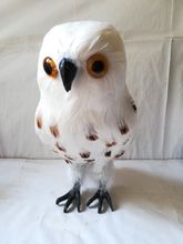 foam&feathers bird large 30cm coloured white owl model cosplay prop.home garden, party decoration Halloween gift w0707 2024 - buy cheap