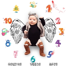 Newborn Milestone Blanket Angel Wings Blanket Baby Photography Prop Shower Gift   Photography Wrap 2024 - buy cheap