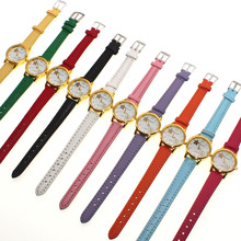 Wholesale Price 10pcs Mixed Color Leather Strap Jelly Ladies Girls Watch Women Watches Quartz Dress Wristwatches U55M 2024 - buy cheap