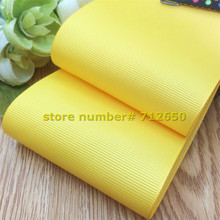 Free shipping 3'' width (75mm) 650 Maize solid color Polyester Grosgrain Ribbon DIY hairbows accessory gift package 2024 - buy cheap