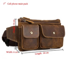 Pochete masculina de couro original, bolsa casual fashion para viagem, cinto de peito, bolsa sling, design de celular, estojo para cigarro, bolsa 9802 2024 - compre barato