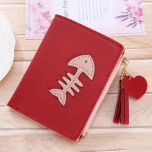 Tassels Lady Purses Women Wallets Short Girls Coin Purse Mini Bag Woman Wallet Cards ID Holder Female Fish Moneybag Clips Pocket 2024 - buy cheap