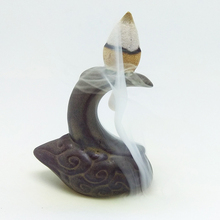 Mini Cloud Flying Moon Incense Burner Smoke Backflow Cone Base Home Decor Ceramic Cone Holders Office Desk Teahouse Accessories 2024 - buy cheap