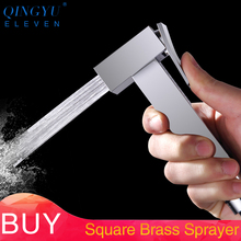 QINGYU ELEVEN Square Soild Brass Bidet Sprayer High Pressure Handheld Shower Toilet Bidet Shower For Wash Bathroom Toilets 2024 - buy cheap