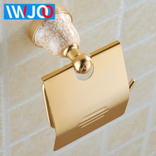 Toilet Paper Holder Waterproof Aluminium Ceramic Decorative Paper Towel Holder Wall Mounted Bathroom Tissue Roll Paper Rack Gold 2024 - buy cheap