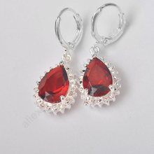 One Pair Charming CZ Drop Earrings Shinning CZ 925 Sterling Silver Drop Earrings Elegant CZ Dangle Earring 2024 - buy cheap