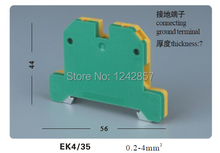 Bloques de terminales de tierra de conexión universal SAK/JXB, terminal de tierra, compatible con riel DIN, tipo: EK-4/35 2024 - compra barato