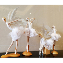 Creative Ballet Dancing Girl Resin Angel Ornaments Crafts Desk Home Miniature Fairy Figurines Wedding Decoration Gifts 2024 - buy cheap
