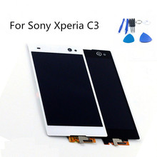 5.5 inch 100% Tested LCD Display Touch Screen Digitizer Assembly Without Frame Replacement Part For Sony Xperia C3 D2533 D2502 2024 - buy cheap