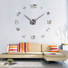 Relógio 3d de quartzo para sala de estar, relógio com efeito espelhado e acrílico para decoração de casa, muitos cores, adesivos de parede, estilo natureza morta 2024 - compre barato