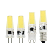 Светодиодная лампа G4 G9 E14 с регулируемой яркостью 2 Вт 3 Вт AC/DC 12 В 220 В COB SMD Светодиодная лампа для замены галогенного прожектора люстра 2024 - купить недорого