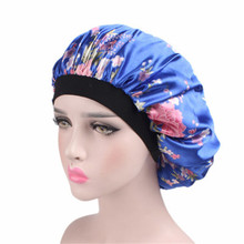 Cabeça de seda chapéu de seda capa de chuveiro de banda larga elástica noite de cetim de secagem de cabelo rápido 2024 - compre barato