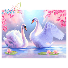 Nabi 5D DIY Diamond Painting Embroidery Swan Crystal Drawing Needlework Gift Full Diamond Mosaic Cross stitch Home Decor MH270 2024 - buy cheap