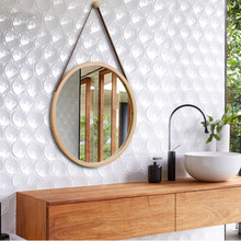 Европейское настенное зеркало в ванную комнату износ зеркало Скандинавское декоративное круглое зеркало Настенное подвесное косметическое зеркало круглое большое 2024 - купить недорого